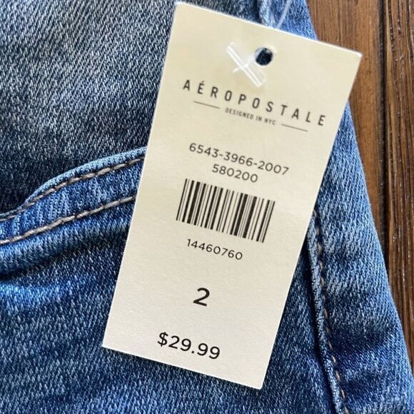 AEROPOSTALE Super High Rise Midi Length Shorts Size 2 - Picture 7 of 7